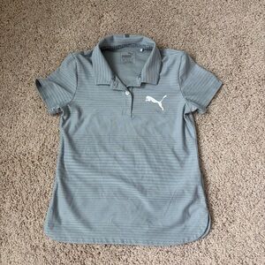 Puma Girls Light Gray Golf Shirt Size S (7-8)